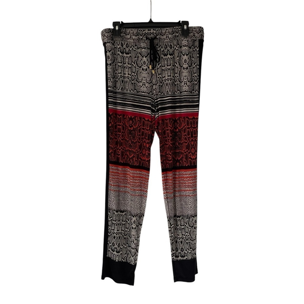 INC International Concepts Animal Print Flowy Dark Goth Romantic Pants Women‎ L